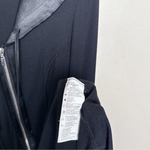 Joseph Ribkoff Womens 4 Vintage Goth Hooded Zip Pocket Long Dress Jacket - Picture 10 of 14